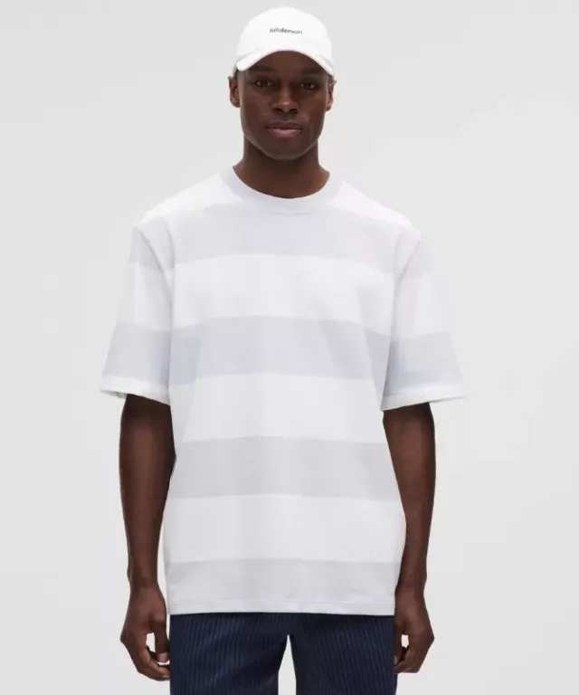 lululemon – Men's Heavyweight Jersey T-Shirt Stripe – Color Blue/White – Size L