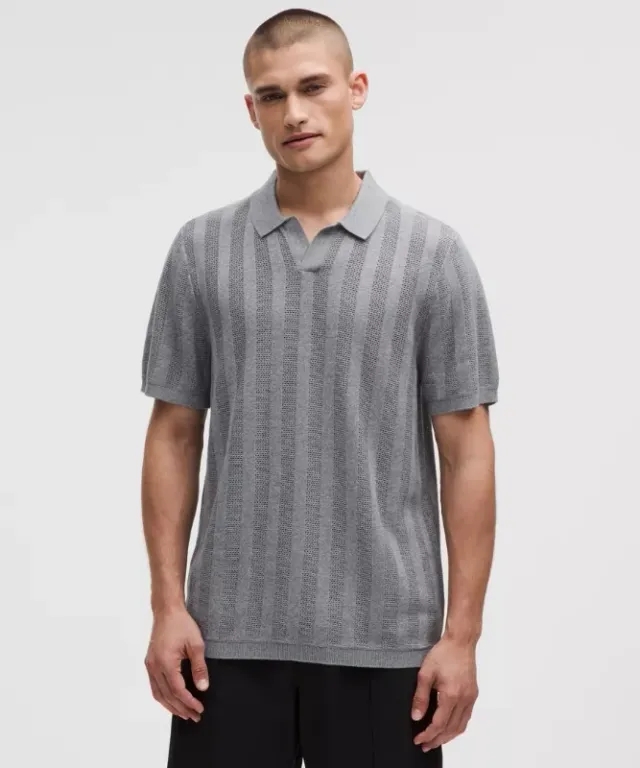 lululemon – Men's Short-Sleeve Polo – Color Grey – Size L