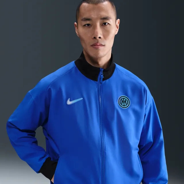 Inter Milan Strike Men's Nike Dri-FIT Football Anthem Jacket - Blue - Recycled Polyester
