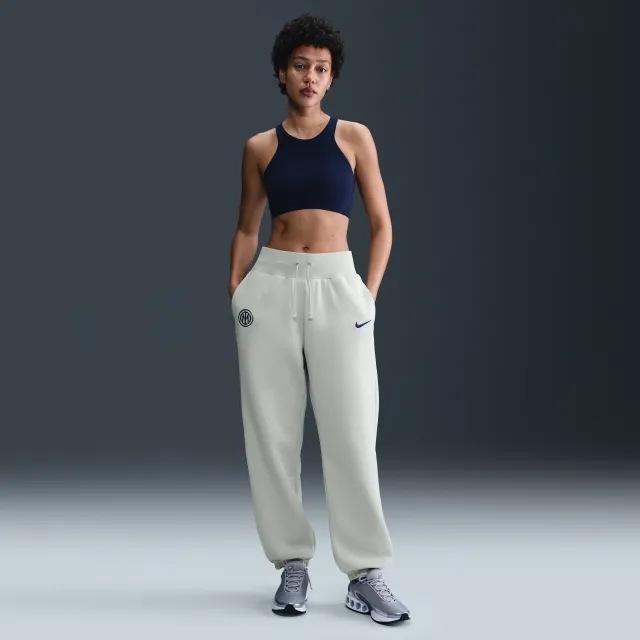 Inter Milan Phoenix Fleece Women's Nike Football High-Waisted Oversized Pants - Grey - Fleece > Phoenix Fleece