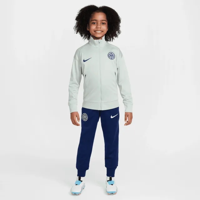 Inter Milan Strike Older Kids' Nike Dri-FIT Football Knit Tracksuit - Grey - Sustainable Materials