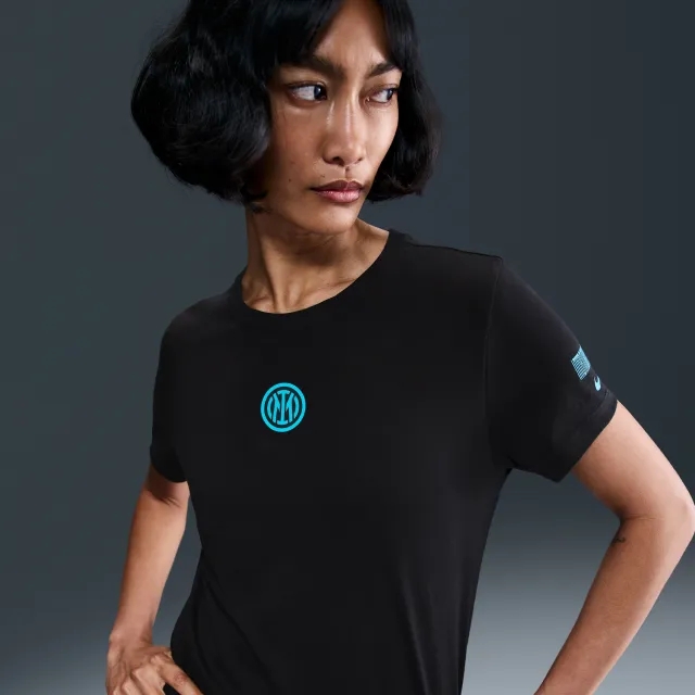 Inter Milan Women's Nike Football T-Shirt - Black