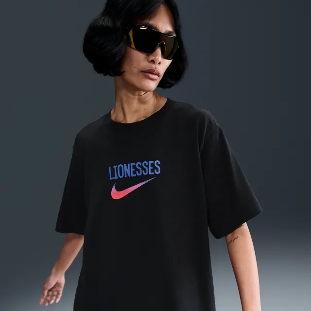 England Women's Nike Football T-Shirt - Black