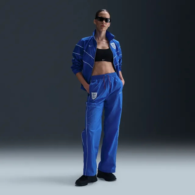 England Windrunner Women's Nike Football High-Waisted Woven Pants - Blue - Nylon