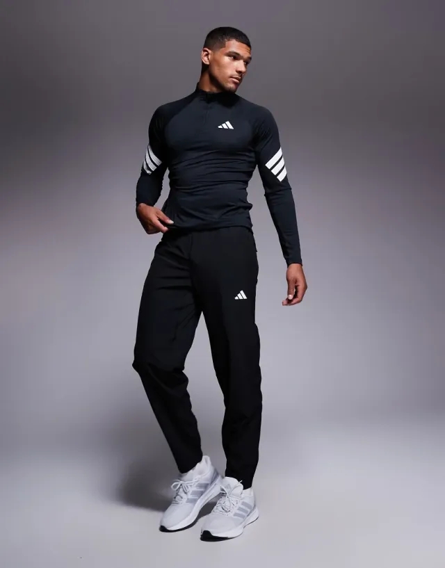 Adidas Training Essentials Woven Joggers In Black