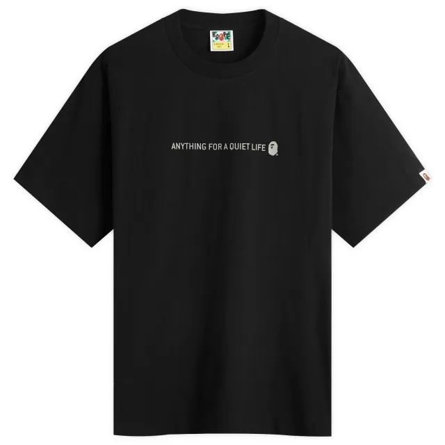 A Bathing Ape Men's Reflector Industrial Logo Tee Black