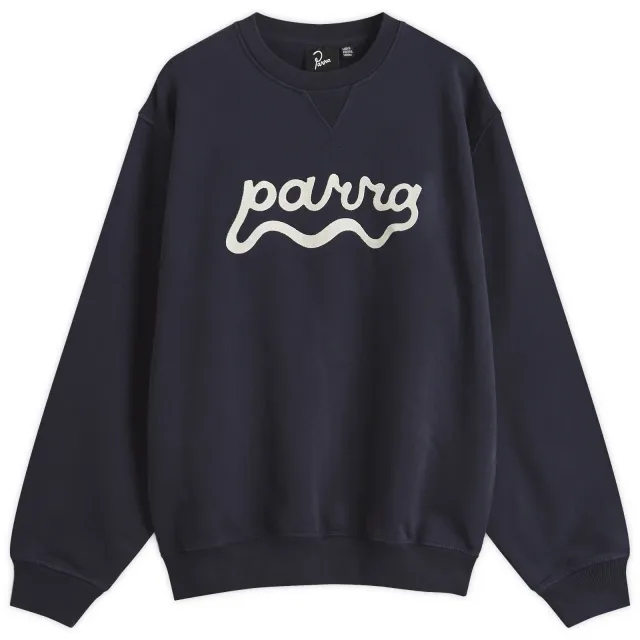 By Parra Men's Water Wave Logo Sweatshirt Navy Blue