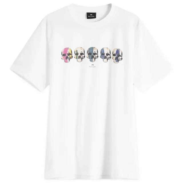 Paul Smith Men's Multi Skull T-Shirt White