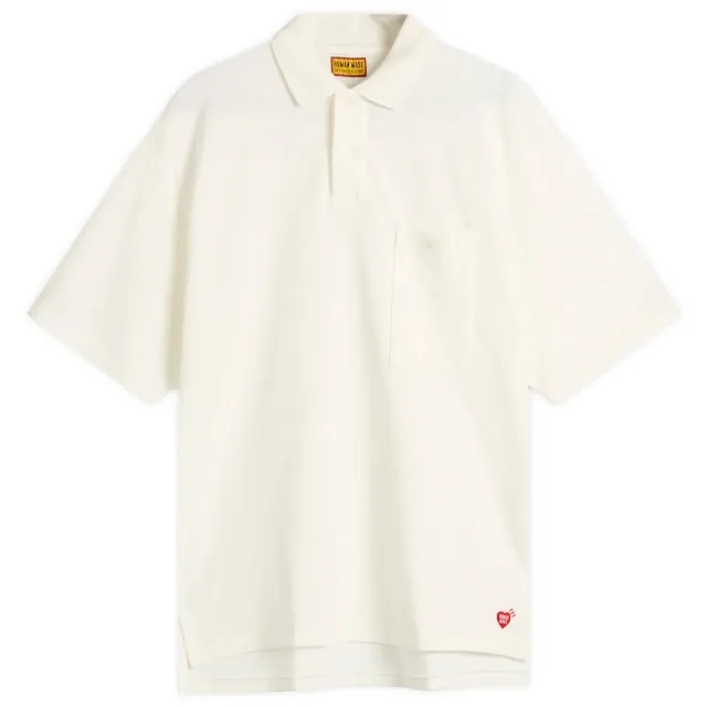 Human Made Men's Heart Polo Shirt White