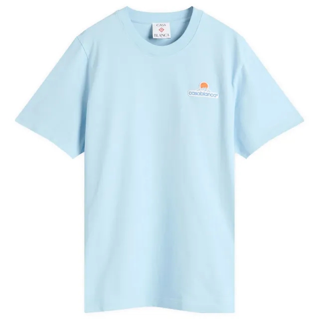 Casablanca Men's Montagne Patch T-Shirt Blue