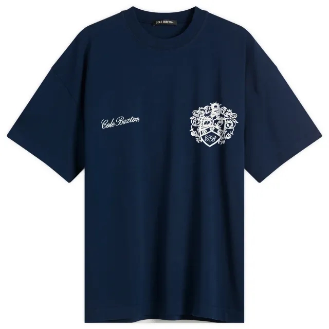 Cole Buxton Men's Collegiate Crest T-Shirt Navy