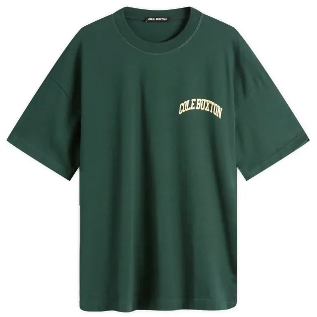 Cole Buxton Men's Yellow Arc T-Shirt Presented by END. Forest Green