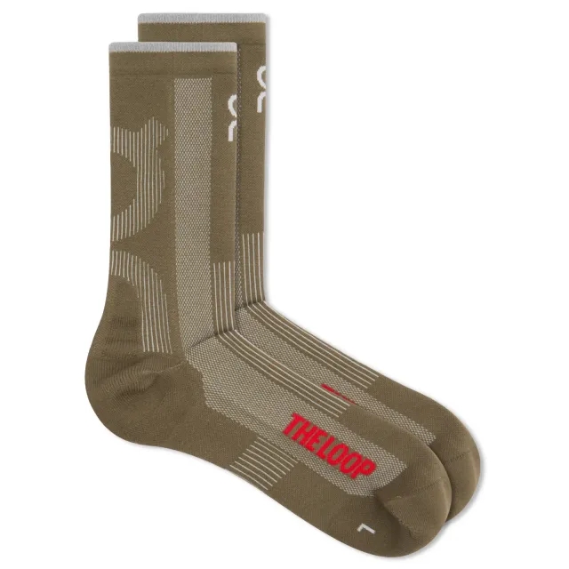 ON x Pleasures x The Loop Socks Olive
