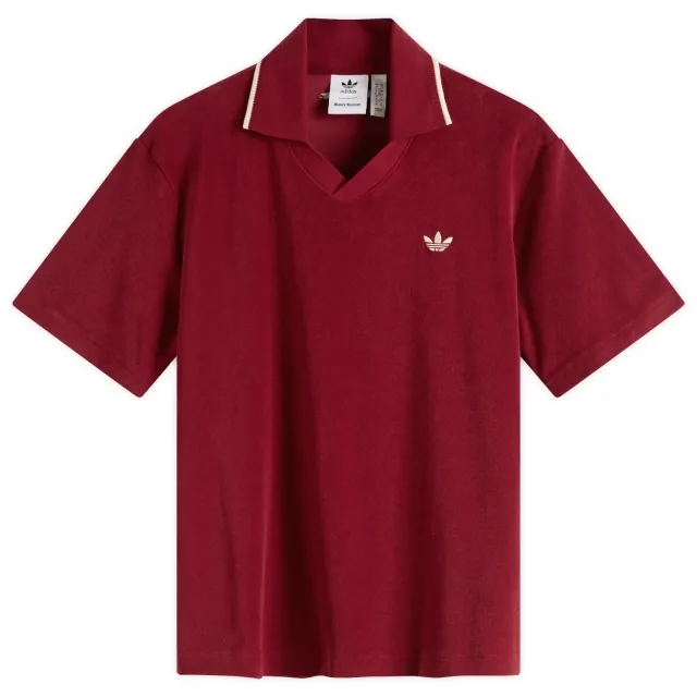 Adidas x Wales Bonner Polo Shirt Collegiate Burgundy