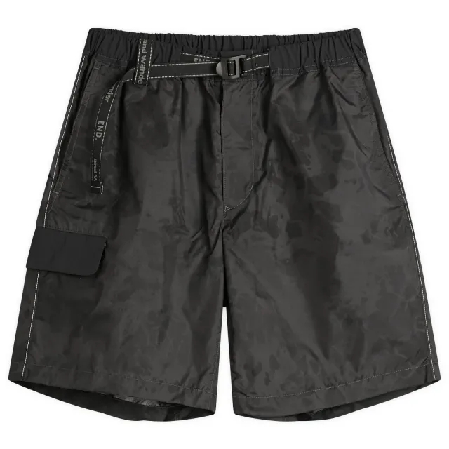 END. x and wander Nylon Print Short Pant Charcoal