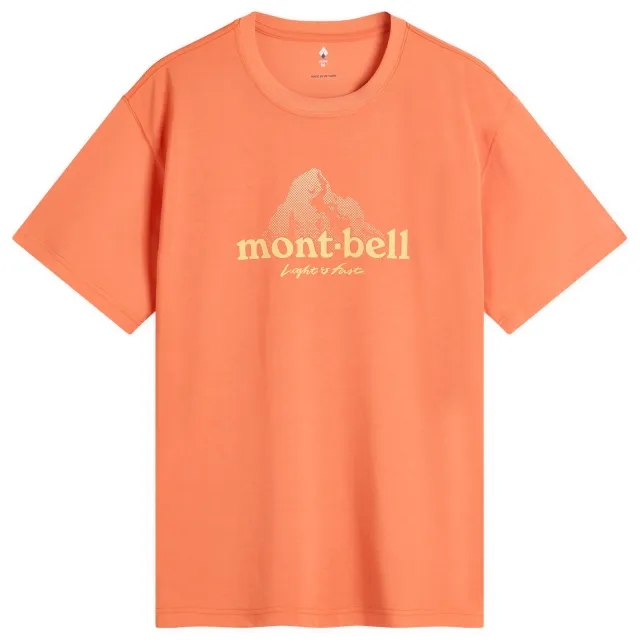Montbell Men's Dot Logo Wickron T-Shirt Orange