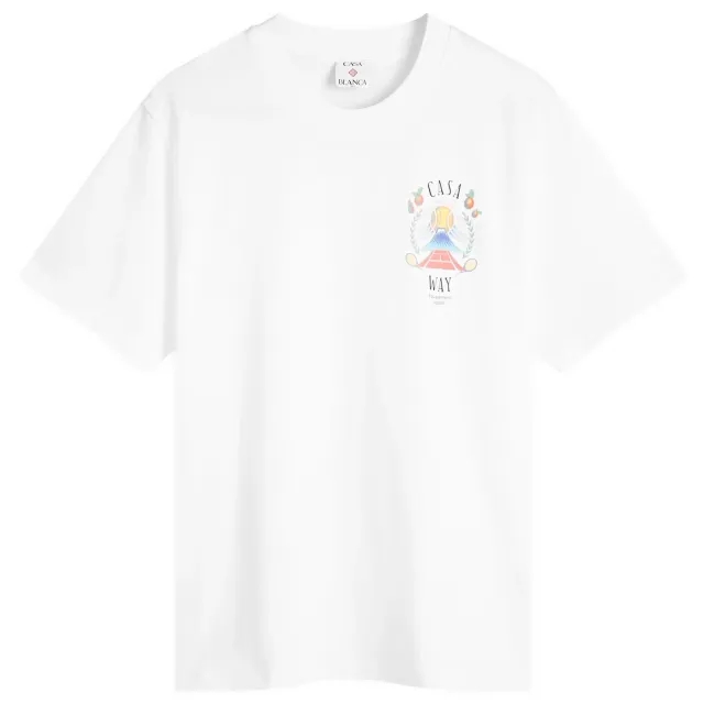 Casablanca Women's Casa Way Mountain Printed T-Shirt White