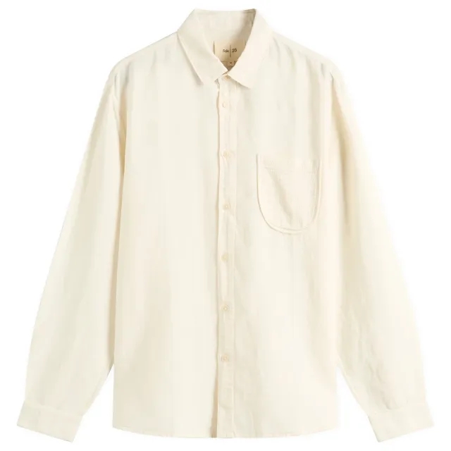 Folk Men's Contrast Pocket Shirt Ecru