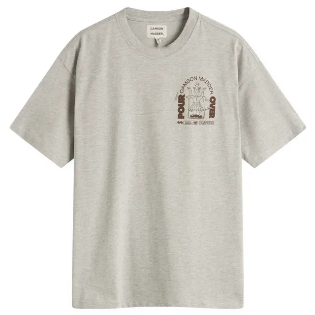 Damson Madder Women's Pour Over Coffee T-Shirt Grey