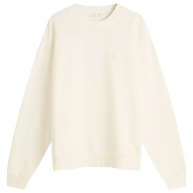 Anine Bing Women's Miles Framed Monogram Sweatshirt Off White
