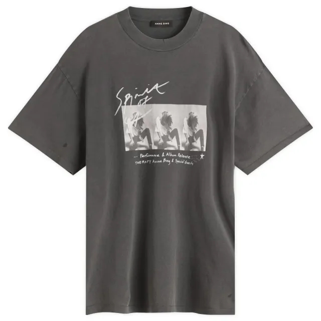 Anine Bing Women's Ashton Concert T-Shirt Washed Black