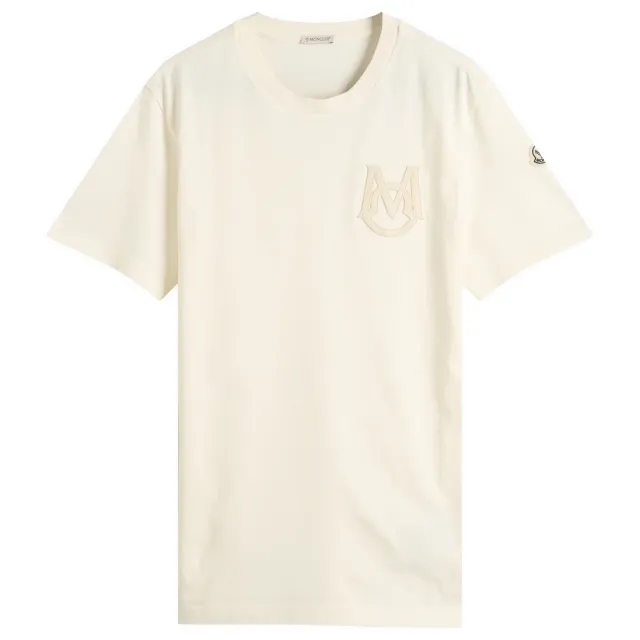 Moncler Men's Short Sleeve Logo T-Shirt White