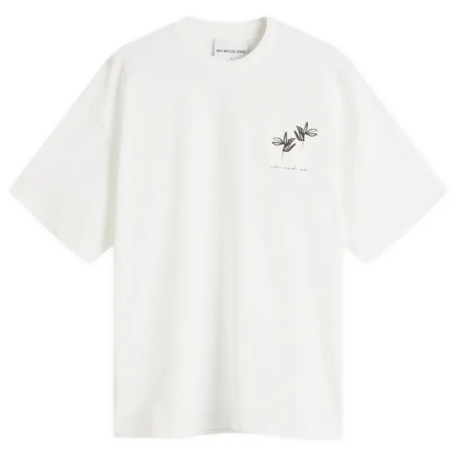 MKI Men's Ink Flower T-Shirt White