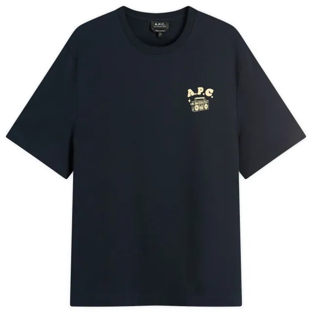 A.P.C. Men's Disco Print T-Shirt Dark Navy