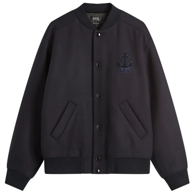 A.P.C. Men's Micka Varsity Jacket Dark Navy