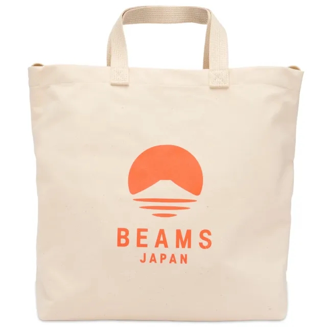 BEAMS JAPAN 2 Way Canvas Tote Bag Orange