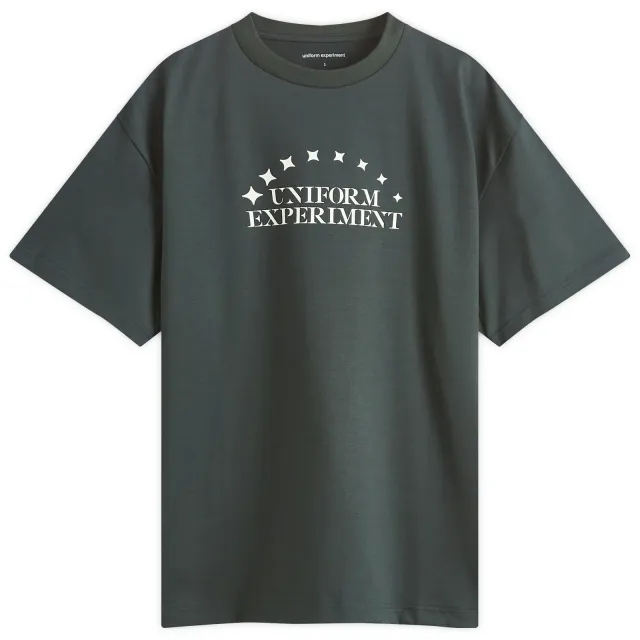 Uniform Experiment Men's Stencil Logo T-Shirt Green