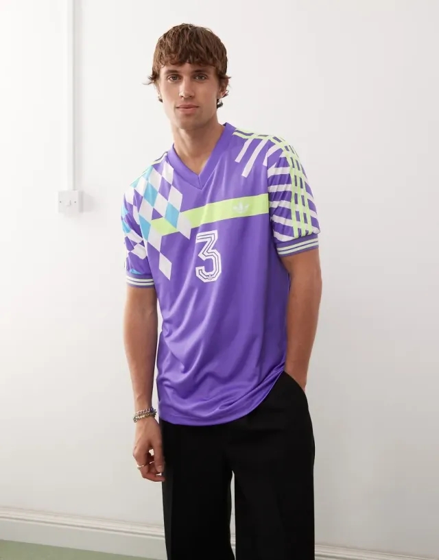 Adidas Originals Nuwave 90S Jersey In Purple Rush