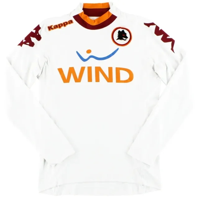 2012-13 Roma Kappa Player Issue Away Shirt L/S *Mint* XL - Roma / Mint / XL