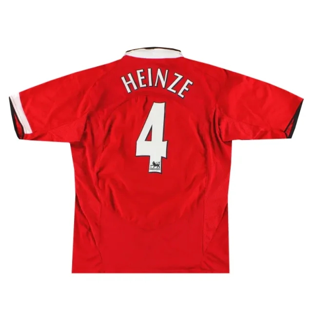 2004-06 Manchester United Nike Home Shirt Heinze #4 L - Manchester United / Excellent / Large