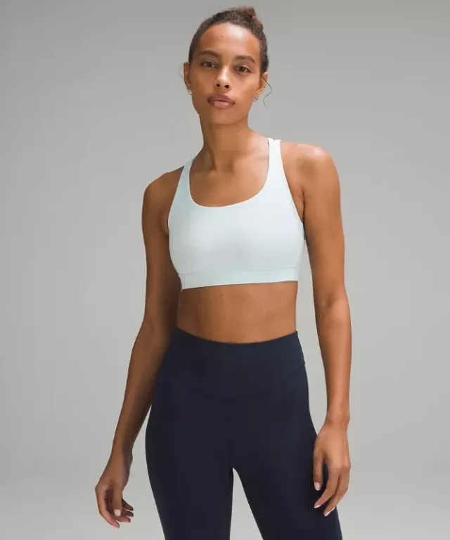 lululemon – Women's Energy Sports Bra Medium Support, B-D Cups – Color Blue – Size 10