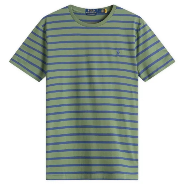 Polo Ralph Lauren Men's Stripe T-Shirt Fatigue/Old Royal