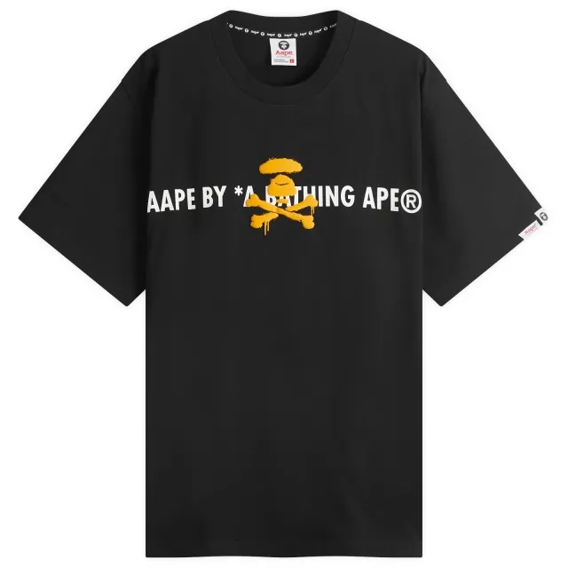 AAPE Graffiti Neon Puff T-Shirt Black