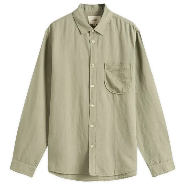 Folk Men's Contrast Pocket Shirt Sage