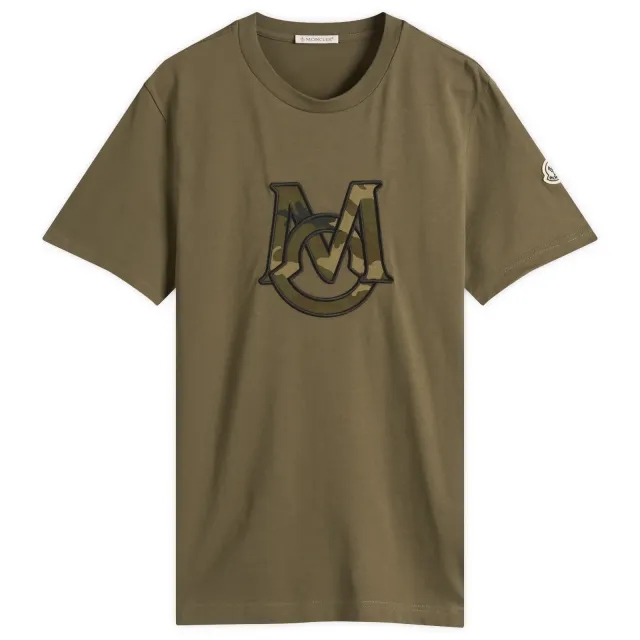 Moncler Men's Short Sleeve Logo T-Shirt Green
