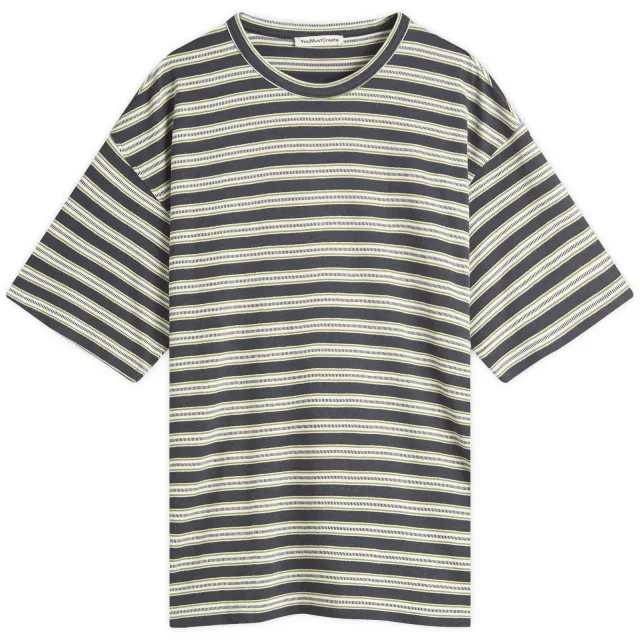 YMC Men's Triple Jacquard Stripe T-Shirt Multi