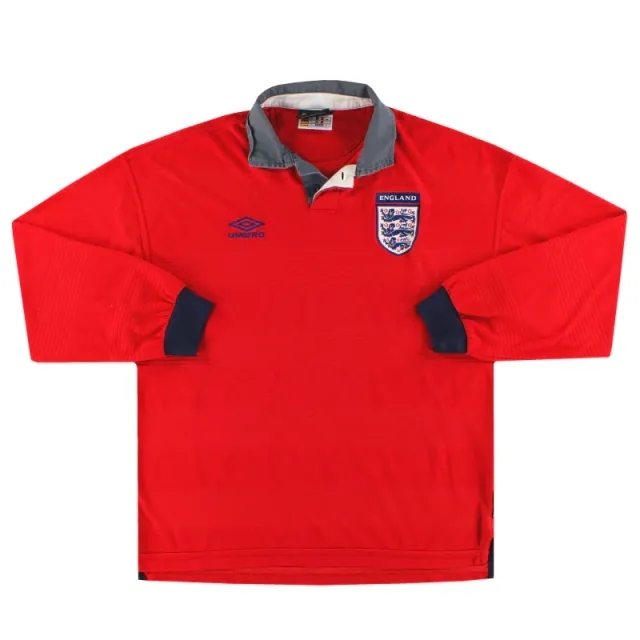 1999-01 England Umbro Player Issue Away Shirt L/S L - England / Excellent / Large