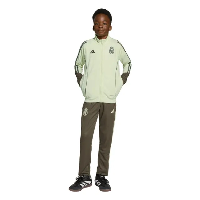 Real Madrid Tracksuit Tiro 25 - Almost Lime/Utility Grey Kids - ['Green', 'Grey']