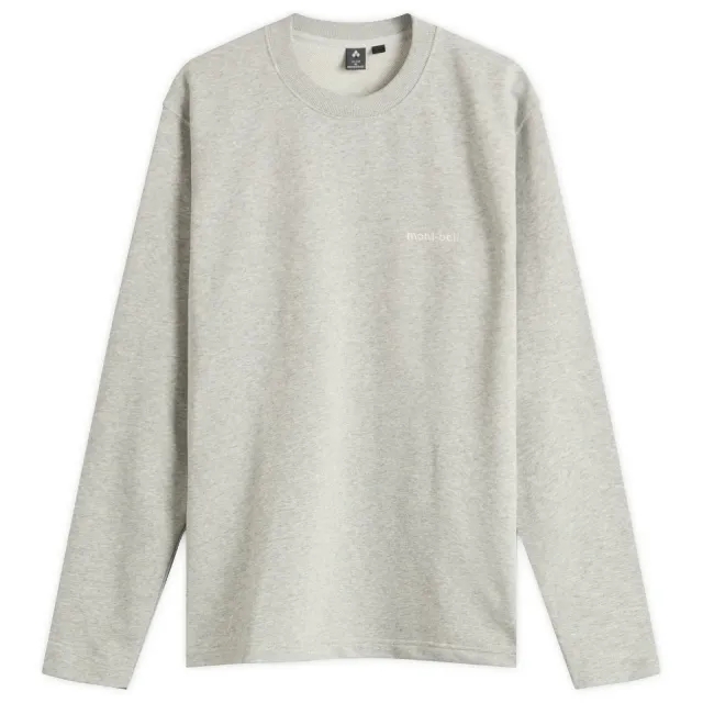 Montbell Men's Cotton Lite Sweatshirt Light Grey