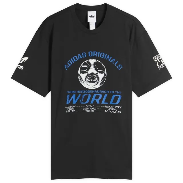 Adidas Men's 90S Football T-Shirt Black