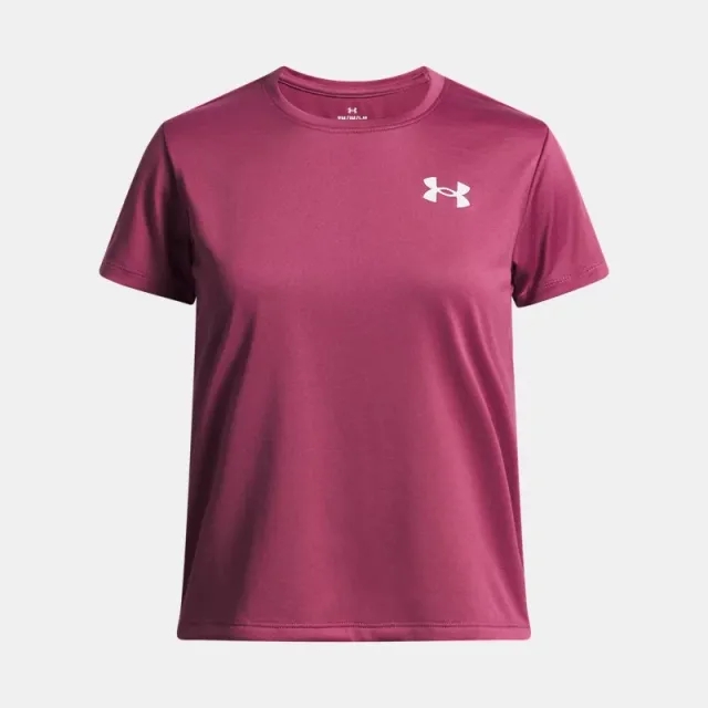 Under Armour  Tech™ Girls' Short Sleeve Fuchsia Dusk / White YLG (59 - 63 in)