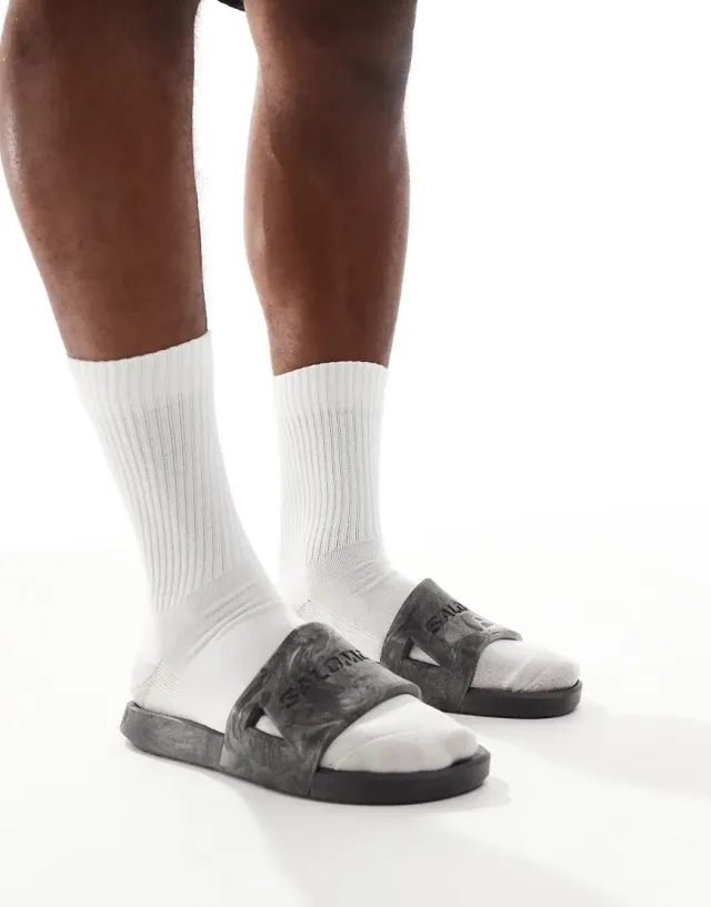Salomon Summeride Sliders In Dark Grey