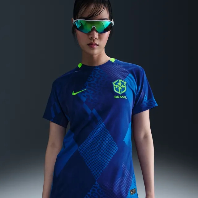 Brazil 2025 Stadium Away (Women's Team) Women's Nike Dri-FIT Soccer Replica Jersey - Blue - Polyester