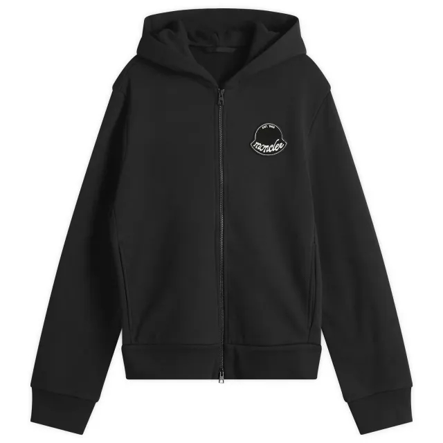 Moncler Men's Logo Zip Hoodie Black