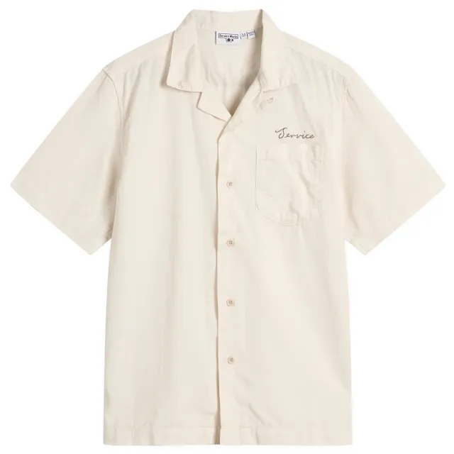 Service Works Men's Script Resort Shirt Salt