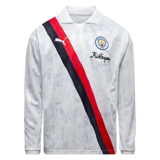 PUMA Kid Super x Manchester City Retro Shirt Men, White/Black